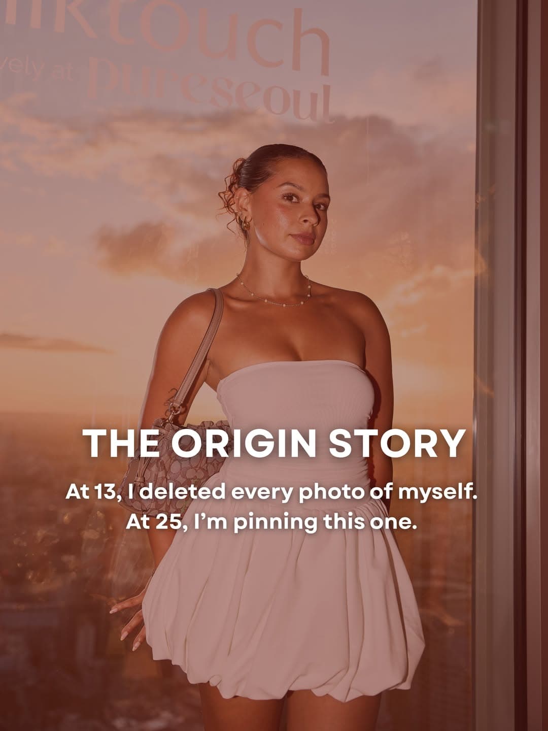 The origin story. At 13, I deleted every photo of myself. At 25, I am pinning this one.